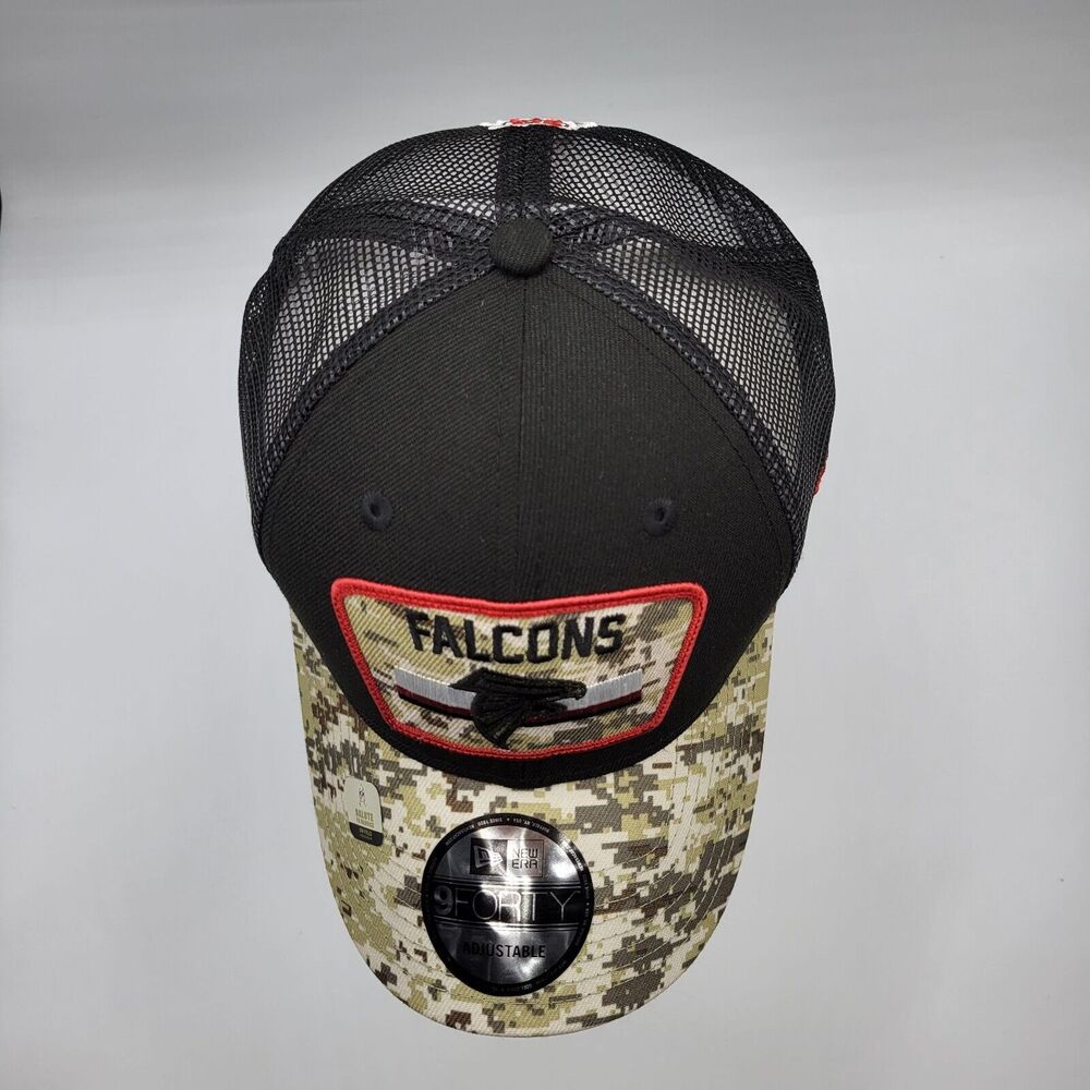 New Era Cap Atlanta Falcons Mens Womens Salute To Service 9FORTY Trucker Hat NFL - Picture 5 of 14